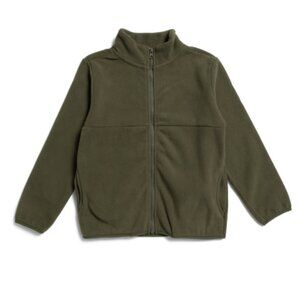 NWT TONY HAWK Boys Green Olive Fleece Zip Up Long Sleeve Jacket